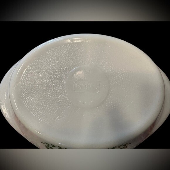 Vintage Glasbake Divide Bakeware Casserole Dish White&Green‎ Flower Pattern - Picture 7 of 13